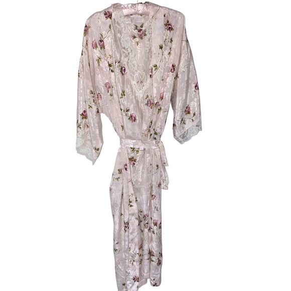California Dynasty Floral Nightgown and Robe Set Size Small - Picture 1 of 14